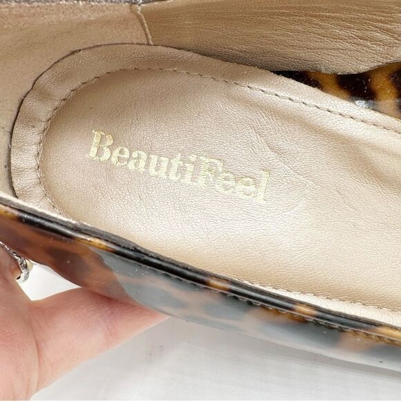 BeautiFeel Animal Print Patent Leather Kitten Heel‎ Pumps w/Elastic Accent 6.5 - Picture 12 of 14